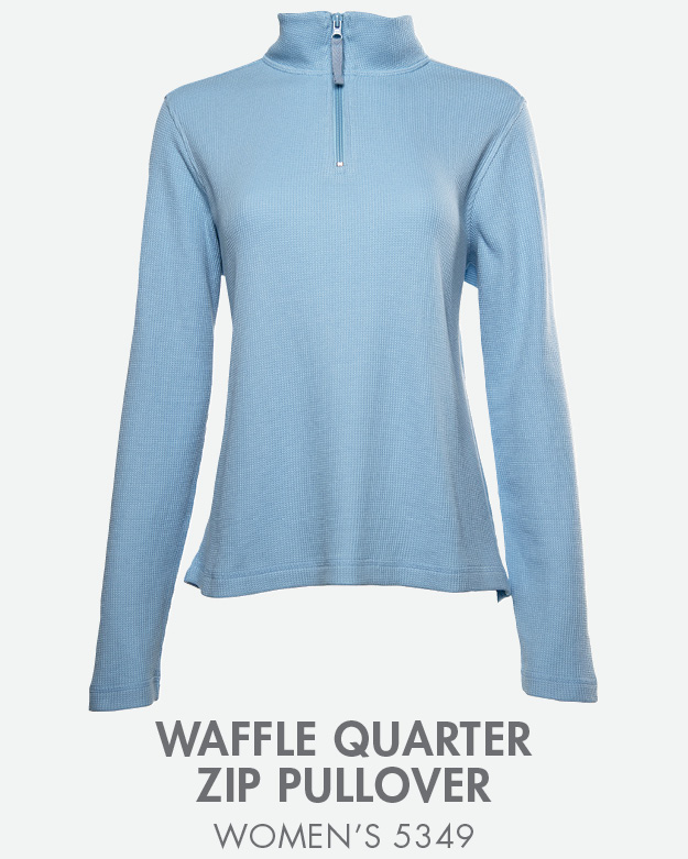 Waffle Quarter Zip Pullover Women's 5349