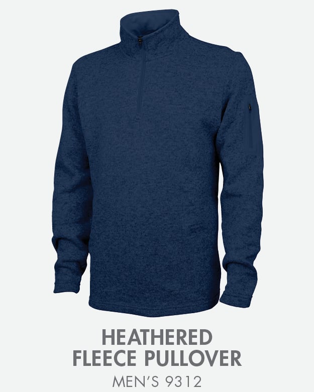 Men's Heathered Fleece Pullover 9312