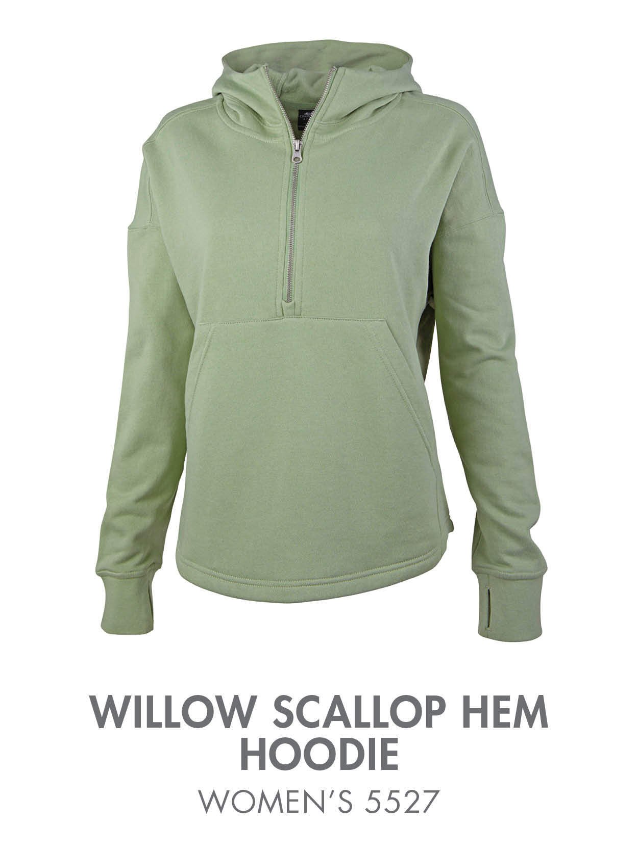 Willow Scallop Hem Hoodie 